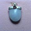 Angelite pendant with garnet accent